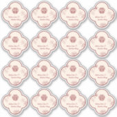 Elegante Bloem Dubbele Xi Chinese Bruiloft Sticker (Voorkant)