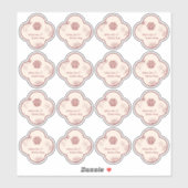 Elegante Bloem Dubbele Xi Chinese Bruiloft Sticker (Vel)