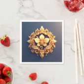 Elegante bloem op achtergrond servet (Insitu)