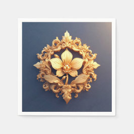 Elegante bloem op  achtergrond servet