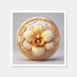 Elegante bloem op  achtergrond servet