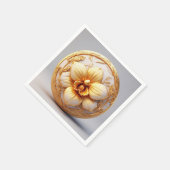 Elegante bloem op  achtergrond servet (Hoek)