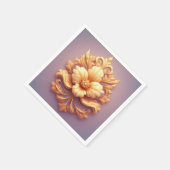 Elegante bloem op achtergrond servet (Hoek)