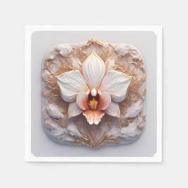 Elegante bloem op  achtergrond servet