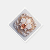 Elegante bloem op  achtergrond servet (Hoek)