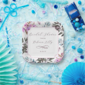 Elegante bloem papieren bordje (Feest)