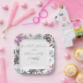 Elegante bloem papieren bordje (Feest)