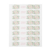 Elegante Bloem Roze Waterverf Script Wrap Around (Vel)