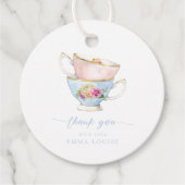 Elegante bloem thee bruids brunch dank u bedankjes labels (Voorkant)