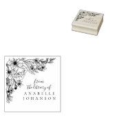 Elegante bloem uit de Lbrary van het Boek Rubberstempel (Gestempeld)