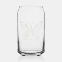 Elegante Bloem Vlinder Letter B - Artistieke Monog