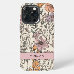 Elegante bloem wilde bloem botanische gepersonalis iPhone 13 pro hoesje
