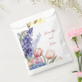 Elegante bloemcluster bedankzakje (Gezegeld)