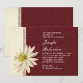 Elegante Bloemdamast Bruids Douche Uitnodigingen (Voorkant / Achterkant)