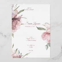 Elegante Bloemen 18e Verjaardag Uitnodiging Kaart