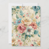 Elegante bloemen 50ste verjaardag kaart (Achterkant)