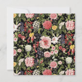 Elegante Bloemen 50ste Verjaardag Uitnodigingen (Achterkant)