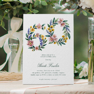 Elegante Bloemen 60' Botanische 60e Verjaardag Kaart