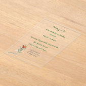 Elegante bloemen 60e verjaardag uitnodiging voor m acryl uitnodigingen (Laagn)