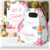 Elegante Bloemen 90e Verjaardag Favor Box Bedankdoosjes