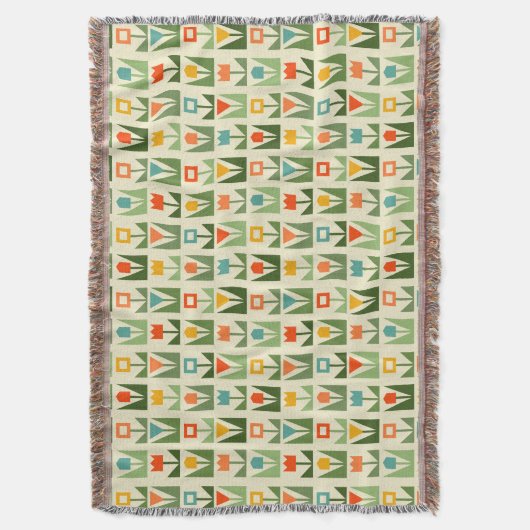 Elegante bloemen Abstracte lente Deken (Voorkant Verticaal)