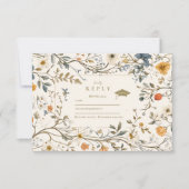 Elegante  Bloemen Afstuderen RSVP Card (Voorkant)
