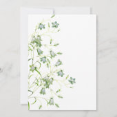 Elegante Bloemen Bellflower Net Getrouwd Huwelijk Kaart (Achterkant)