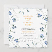 Elegante Bloemen Blauwe Bellflower bruiloft (Voorkant)