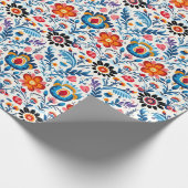 Elegante Bloemen Bloempatroon Cadeaupapier (Hoek)