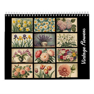 Elegante  Bloemen Botanische Natuur Kalender