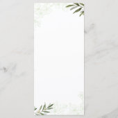 Elegante Bloemen Botanische Salie Groene bruiloft Menu (Achterkant)