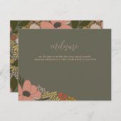 Elegante Bloemen Bruids Douche Uitnodiging Insert (Voorkant / Achterkant)