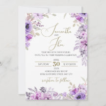 Elegante bloemen bruiloftsinvatie
