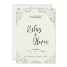Elegante bloemen bruiloftsinvatie | Vintage botani