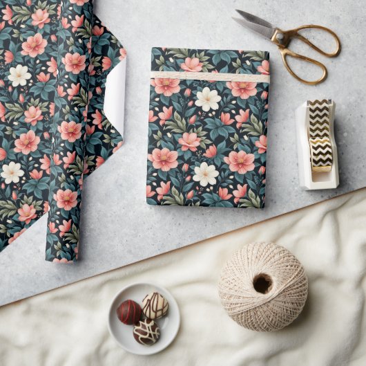 Elegante bloemen, cadeaupapier (Crafts)