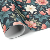 Elegante bloemen, cadeaupapier (Rol Hoek)