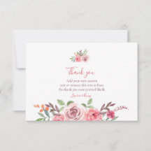 Elegante Bloemen Dank u Kaarten