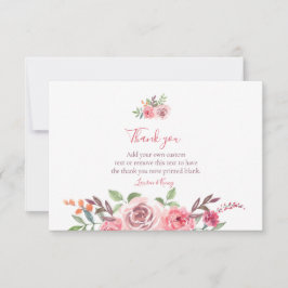 Elegante Bloemen Dank u Kaarten
