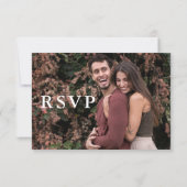 Elegante  Bloemen Digitale Bruiloft RSVP Kaart (Achterkant)