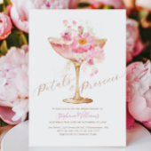 Elegante Bloemen en Prosecco Bloemige Bruidsdouche Kaart