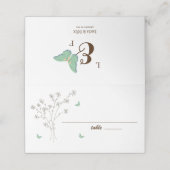 Elegante bloemen- en vlinderbruiloft (Buitenkant ongevouwen)