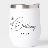 Elegante Bloemen Gepersonaliseerde Bruid