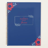 Elegante bloemen gepersonaliseerde planner (Voorkant)