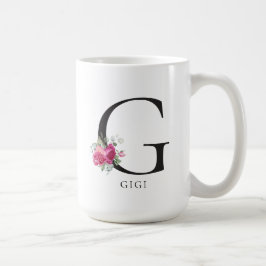 Elegante Bloemen Gigi Moderne 15oz Koffie Mok