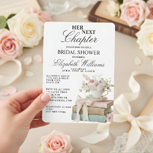 Elegante Bloemen Haar volgende Chapter Vrijgezelle Kaart