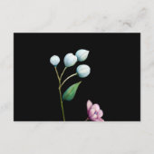 Elegante Bloemen Huwelijk Zachte Botanische Romanc Informatiekaartje (Achterkant)