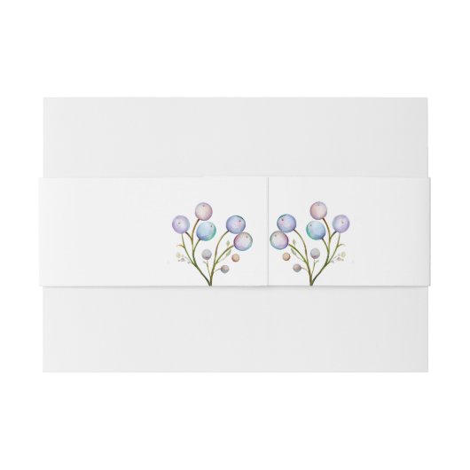 Elegante Bloemen Huwelijk Zachte Botanische Romanc Uitnodigingen Wikkel (Achterkant Voorbeeld)