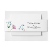 Elegante Bloemen Huwelijk Zachte Botanische Romanc Uitnodigingen Wikkel (Voorkant Voorbeeld)