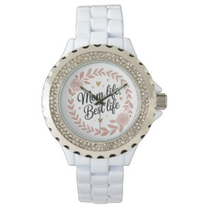 Elegante Bloemen Kijken Nieuwe Mama Gift Idee Horloge