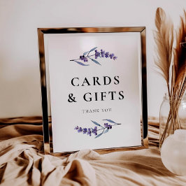 Elegante Bloemen Lavendel Kaarten en Geschenken Te Poster